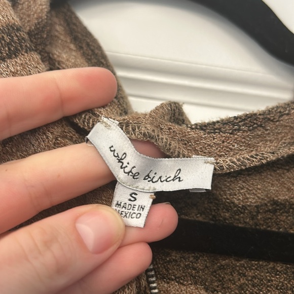 White birch Striped Brown Hoodie - Picture 3 of 7